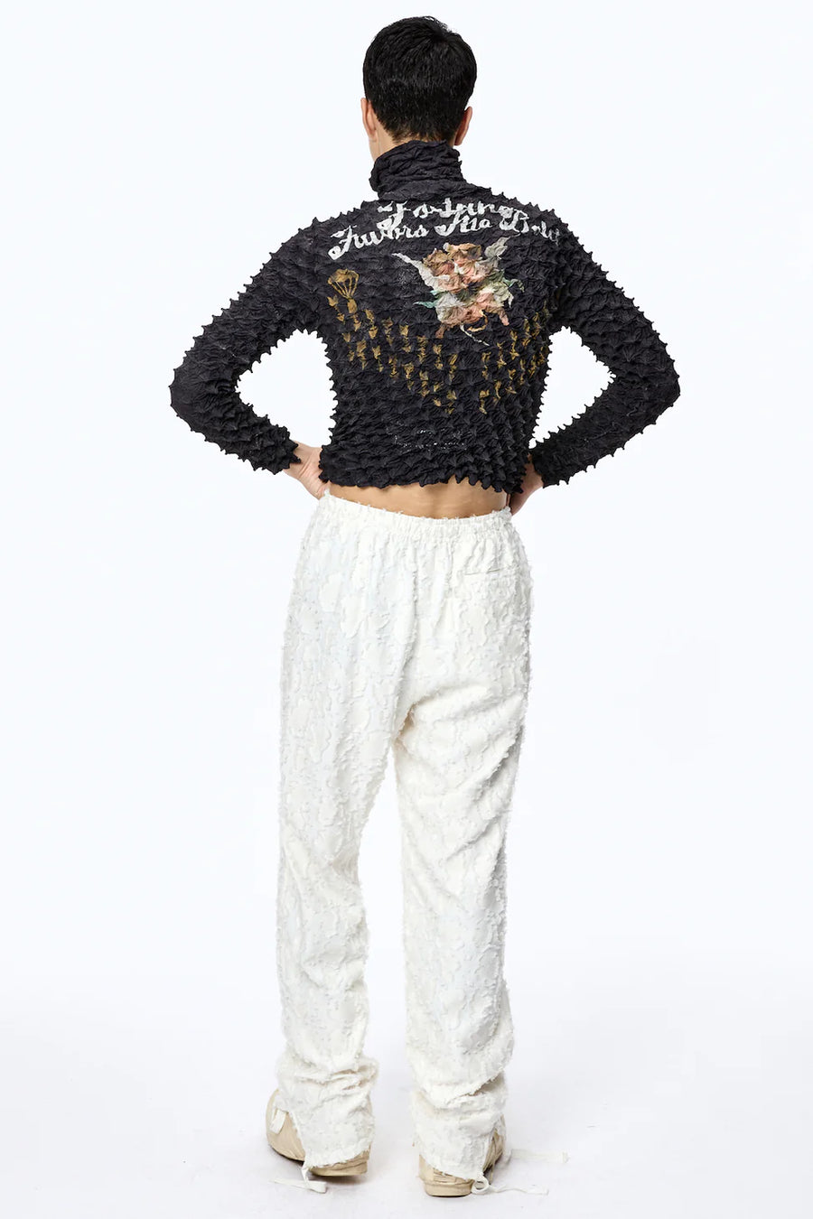 Spiky Pegasus Bomber Jacket-Black