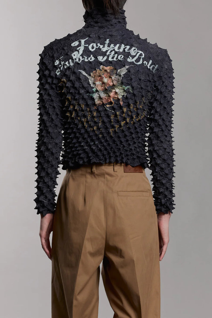 Spiky Pegasus Bomber Jacket-Black