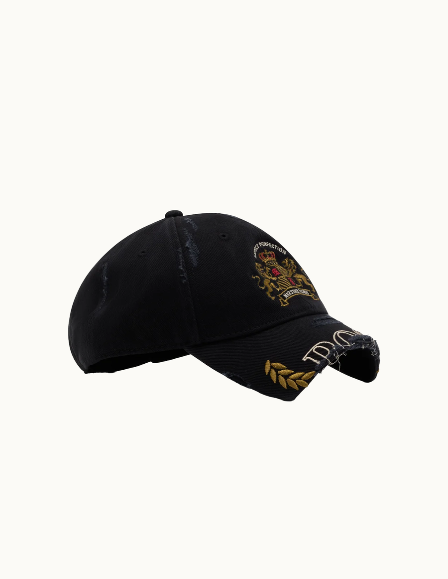 Cut Peak Cap Washed Black