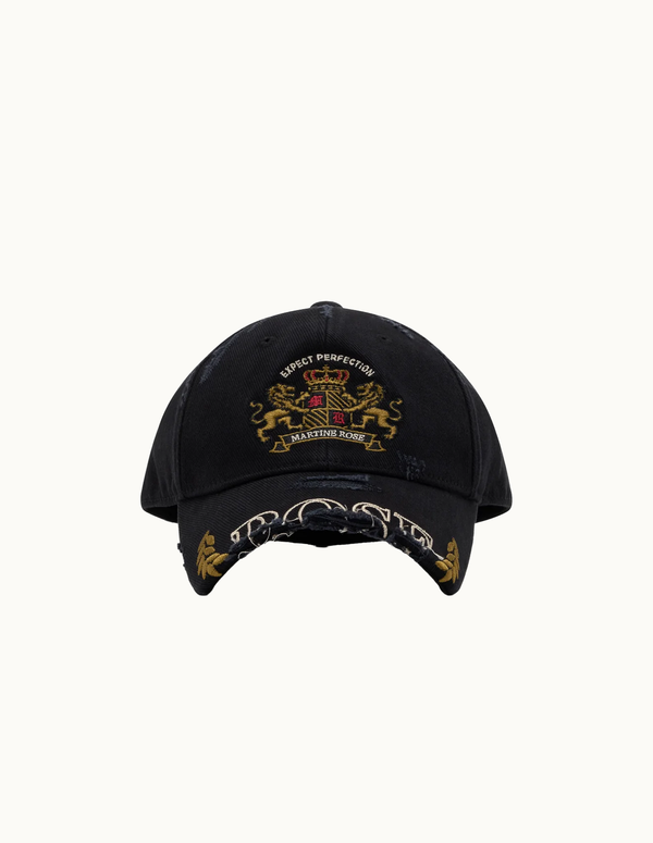Cut Peak Cap Washed Black