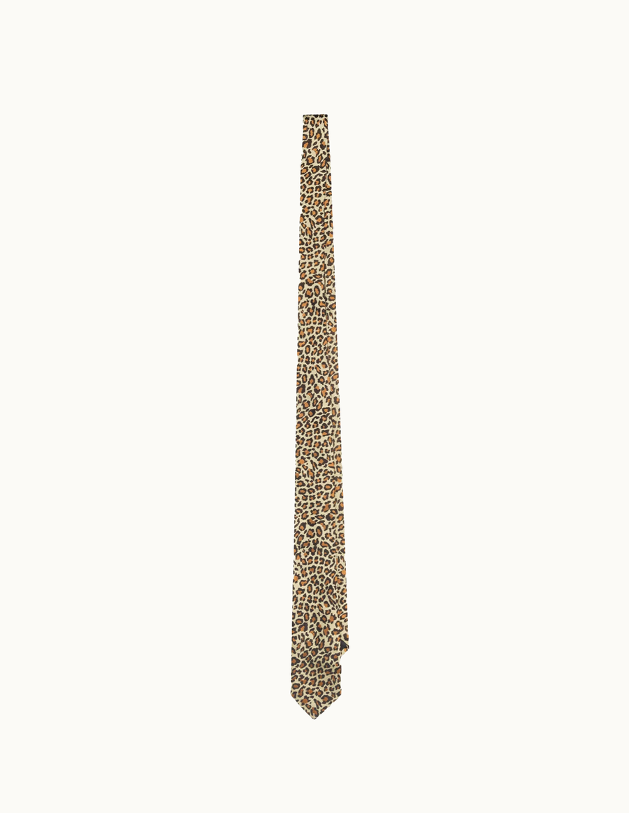 Jacquard Leopard Tie