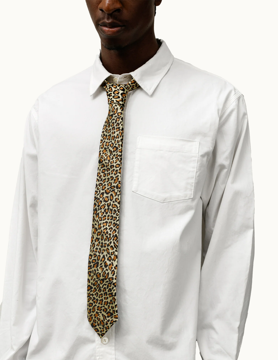 Jacquard Leopard Tie