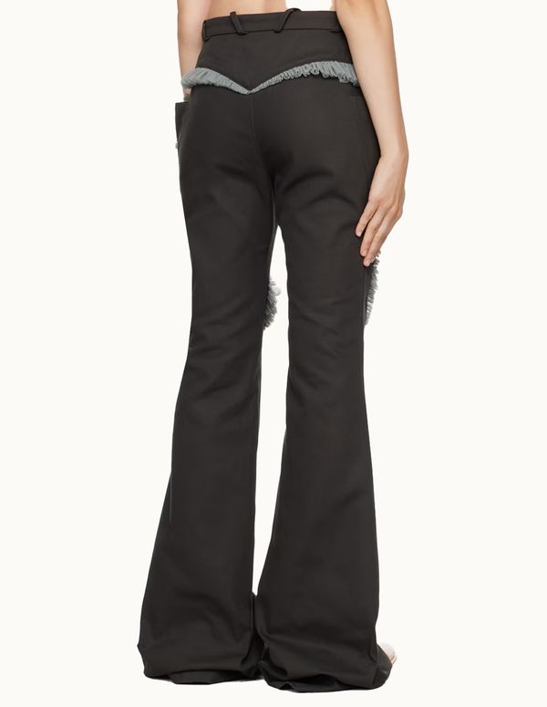 Gray Flared Trousers