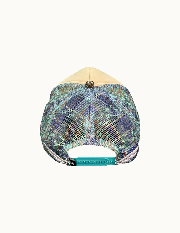 Foam Trucker Hat-Leopard Blue