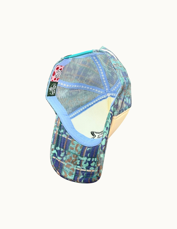 Foam Trucker Hat-Leopard Blue