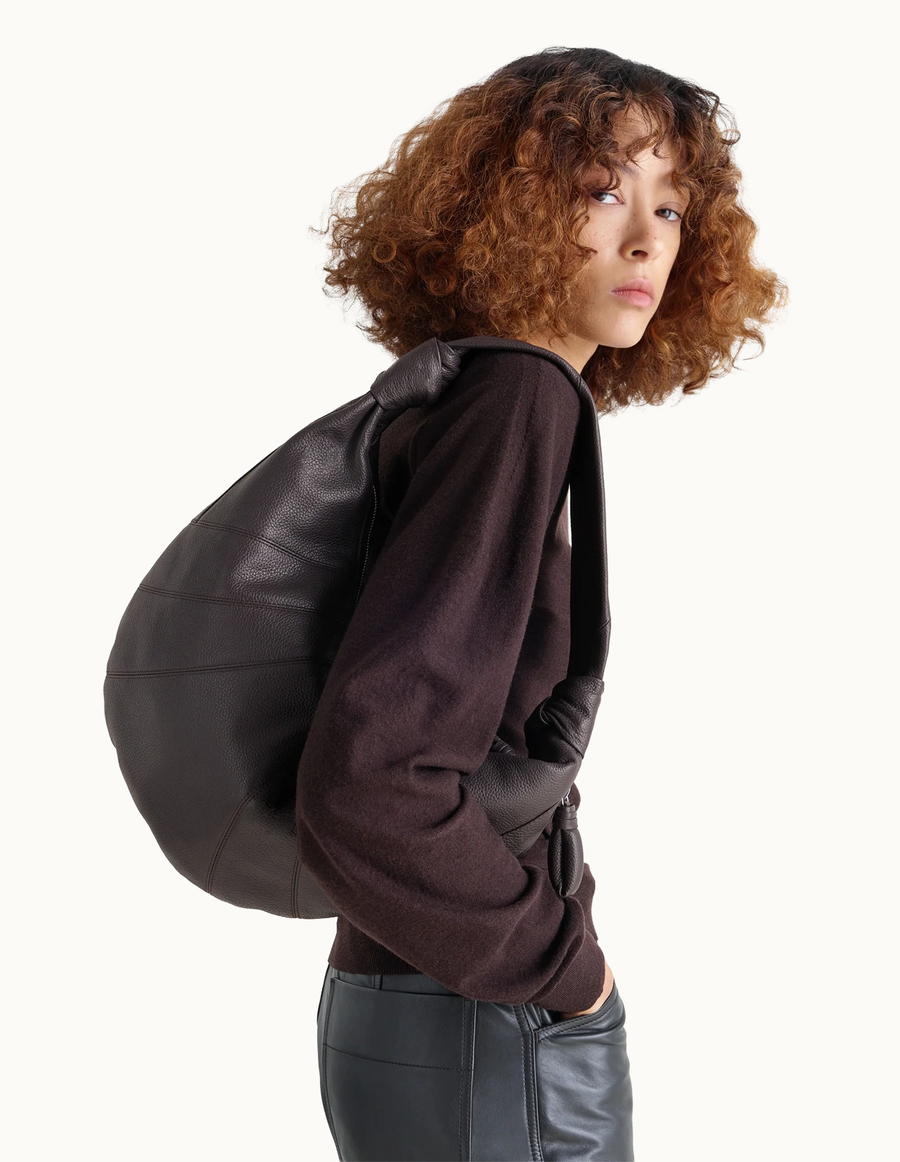 Fortune Croissant Bag-Soft Grained Leather