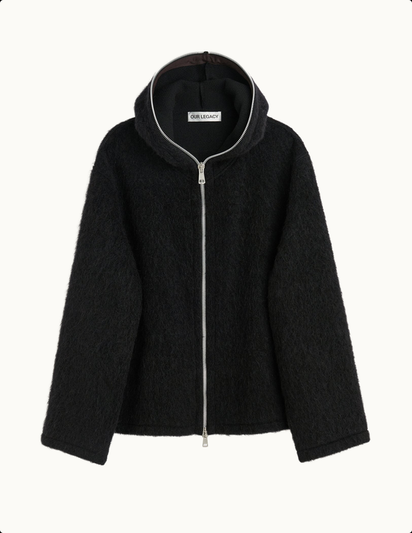 Full Zip Hood-Black