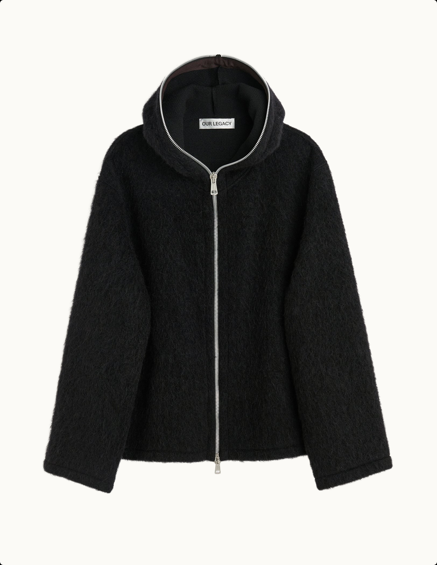 Full Zip Hood-Black