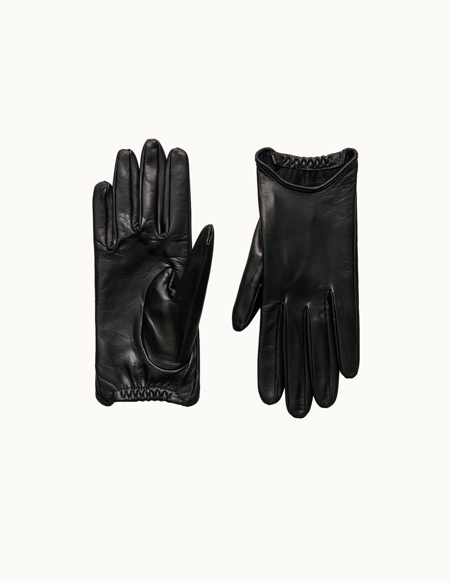 Bow Glove-Black Nappa