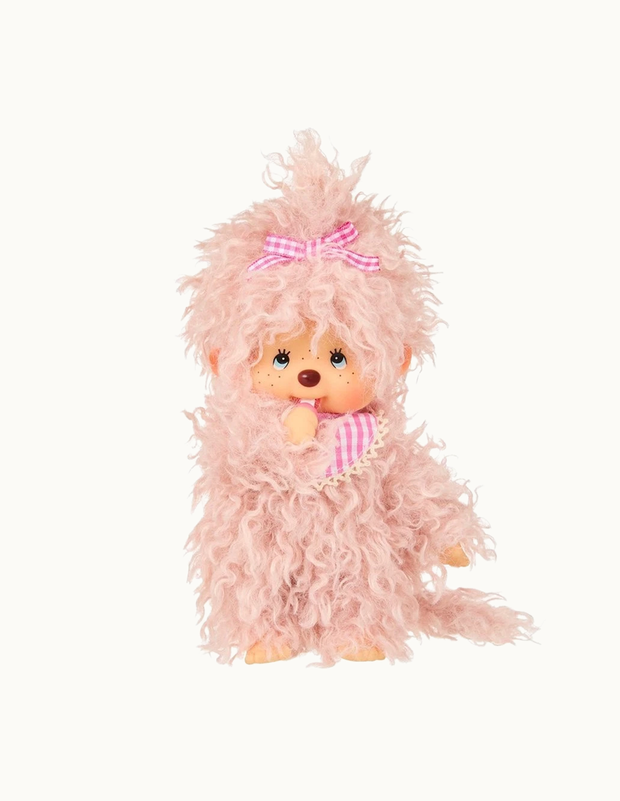 Fluffy Pink Beige Plush Toy