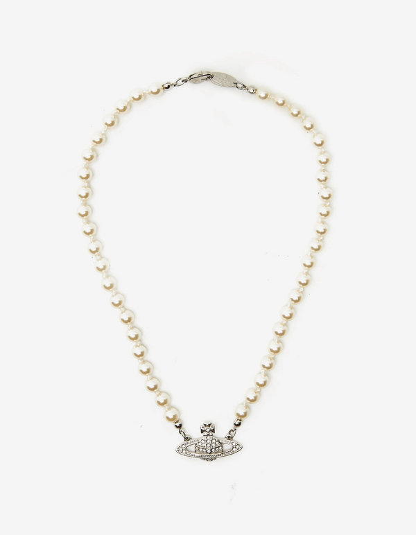 Mini Bas Relief Pearl Necklace