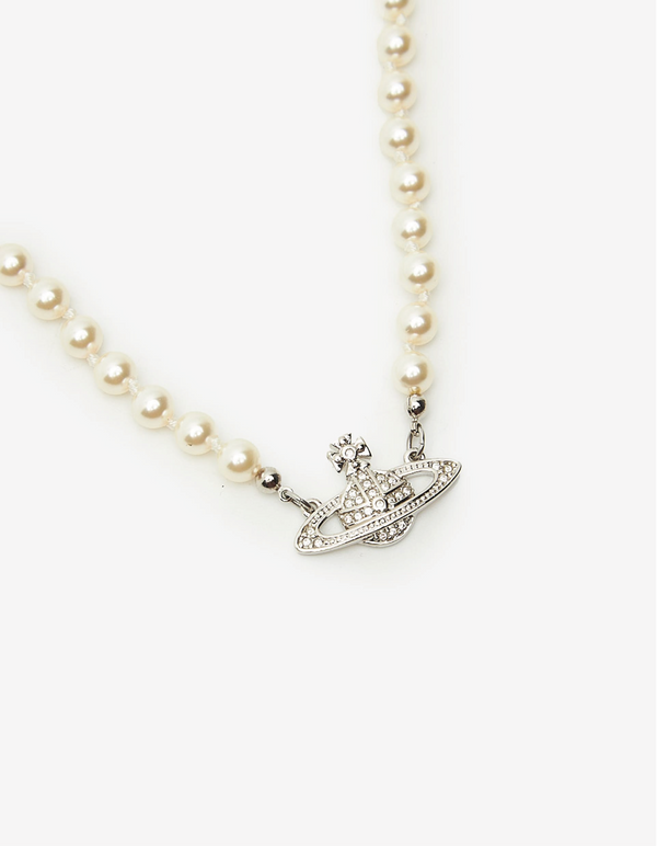Mini Bas Relief Pearl Necklace