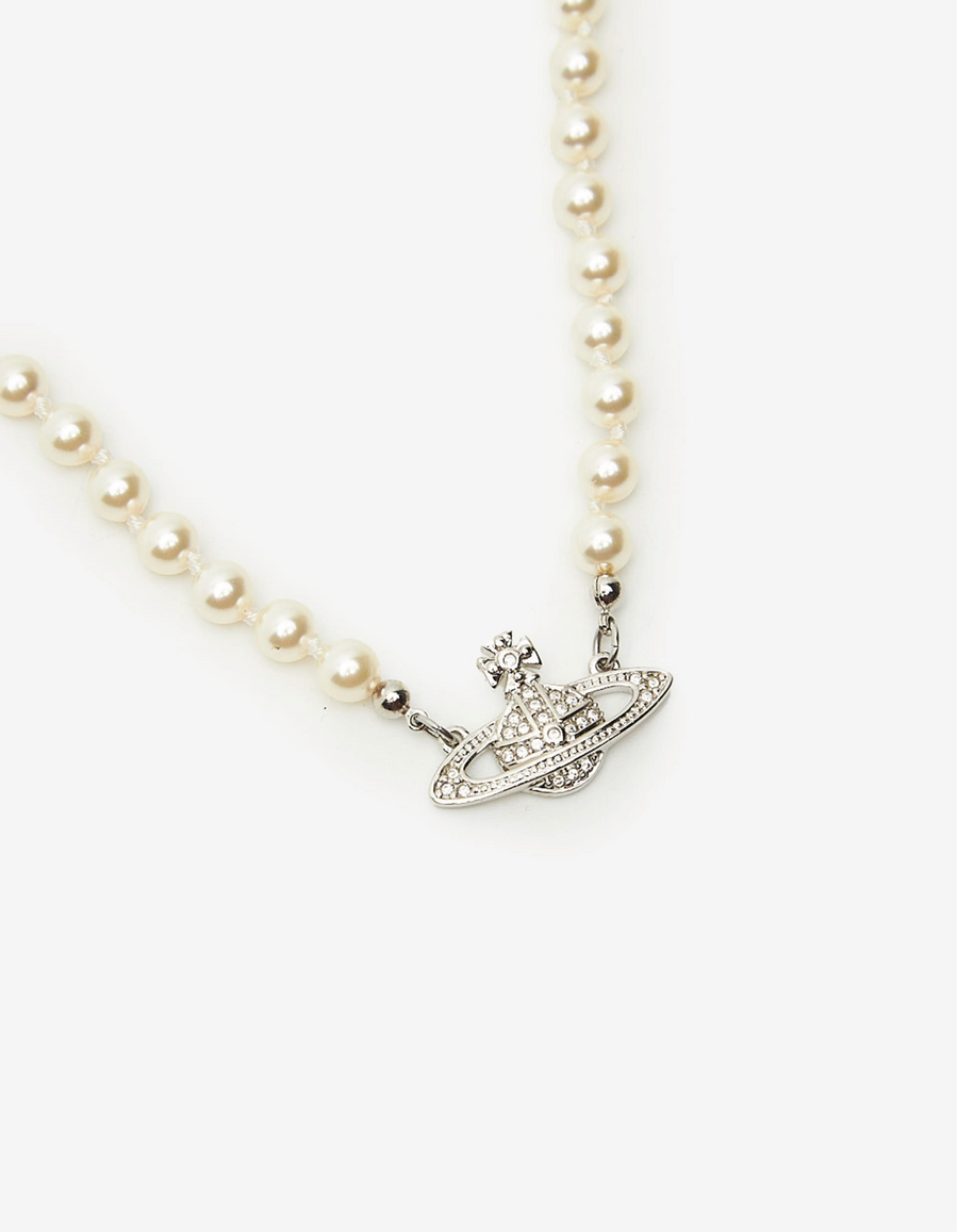 Mini Bas Relief Pearl Necklace