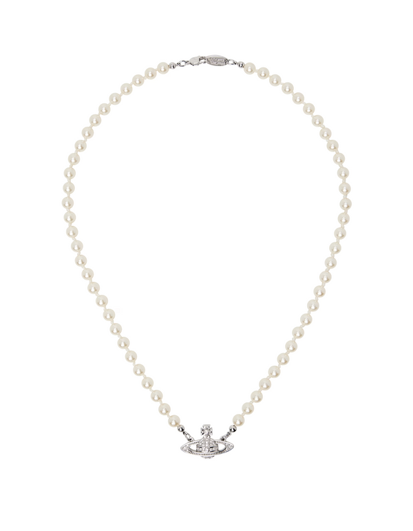 Mini Bas Relief Pearl Necklace