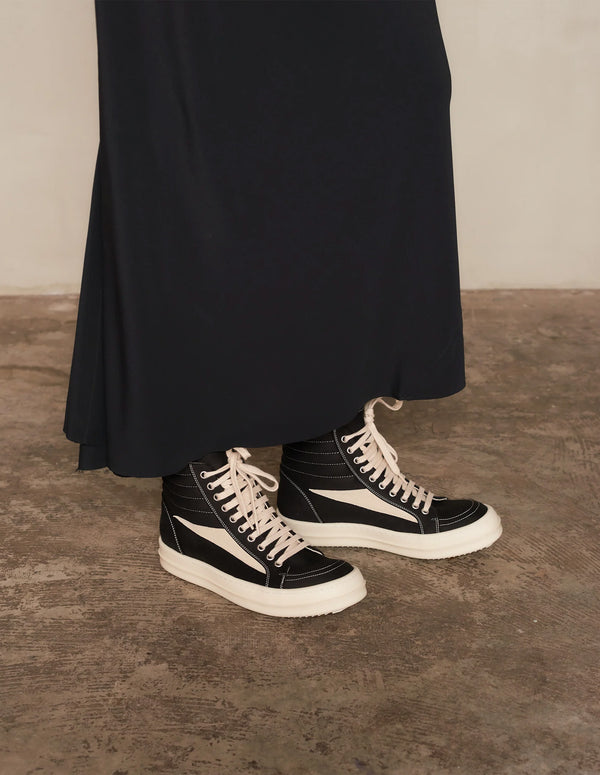 Vintage High Sneakers — Black/Milk