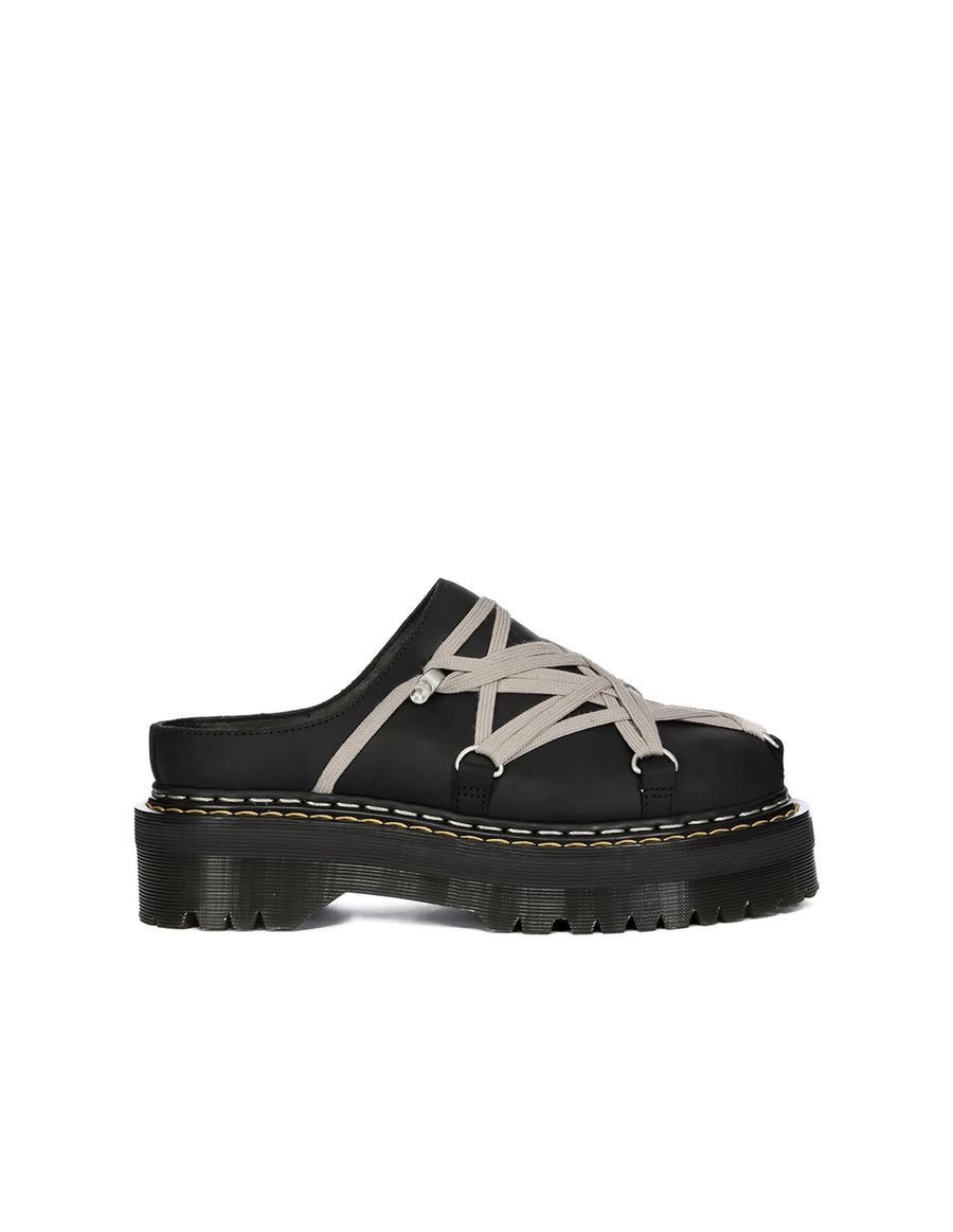 Quad Sole Megalace Mule — Black