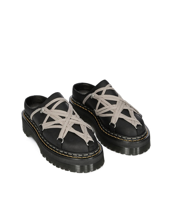 Quad Sole Megalace Mule — Black