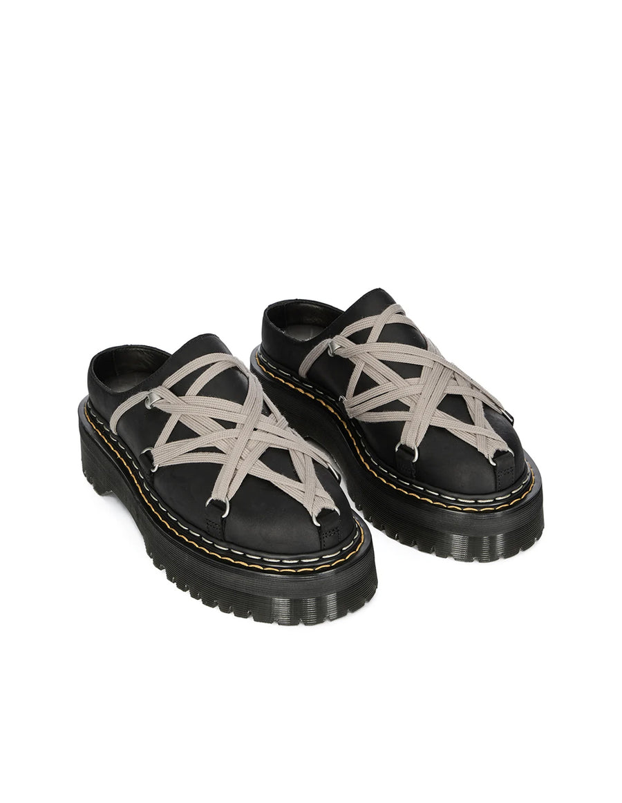 Quad Sole Megalace Mule — Black