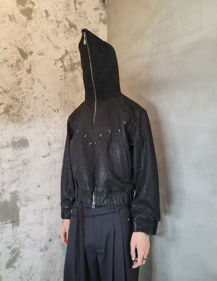 NYX Hooded Leather Jacket